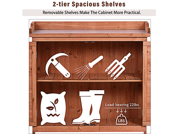 Red Barrel Studio Garden Potting Bench w/ Storage