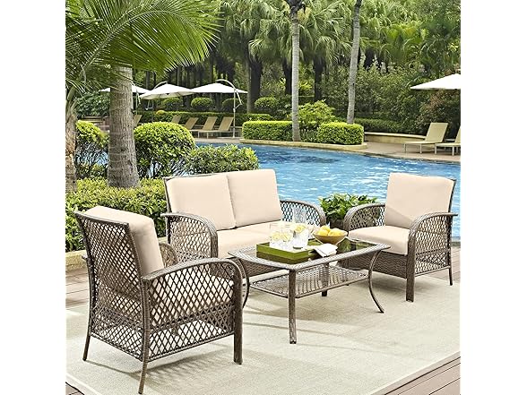 8Pcs Outdoor Cushion Covers Beige