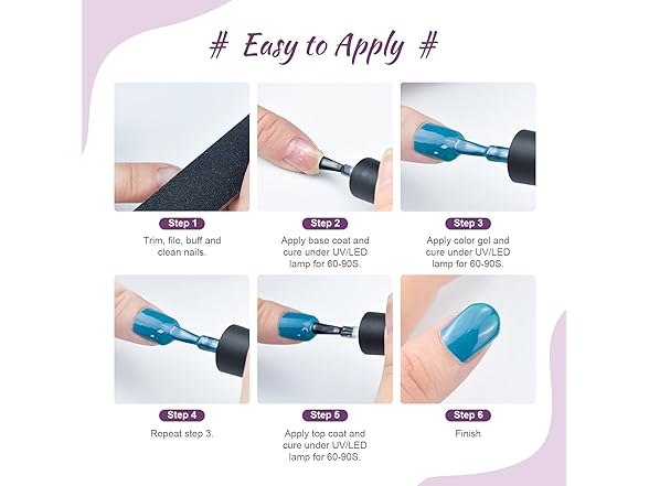 JODSONE Gel Nail Polish Kit 60 PCS