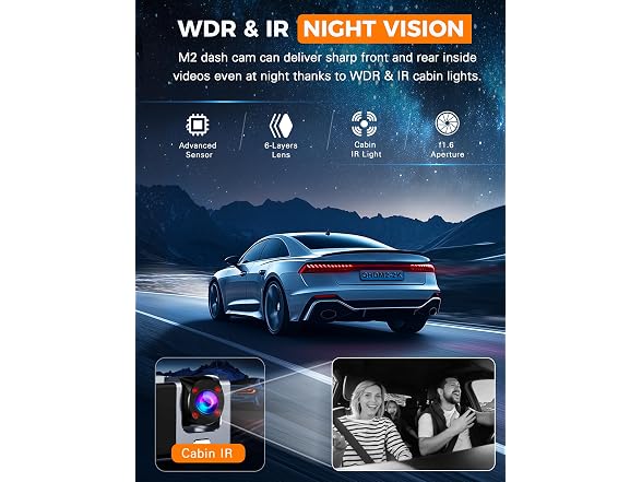 galphi 2.5K 3 Channel Dash Cam WiFi
