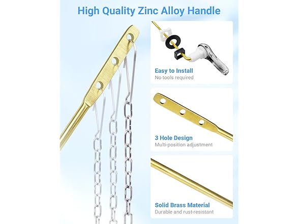 WINONLY Universal Toilet Handle Replacement Kit