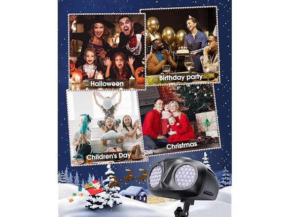 Hiketrax Christmas Snowflake Projector