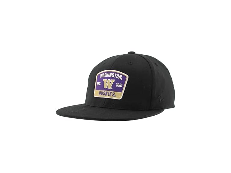 NCAA HUSKIES Fitted Hat Black (M)