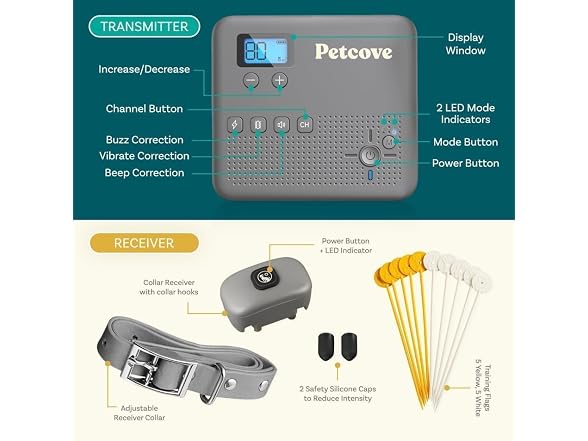 PetCove PawGuard Wireless Dog Fence and Training Collar