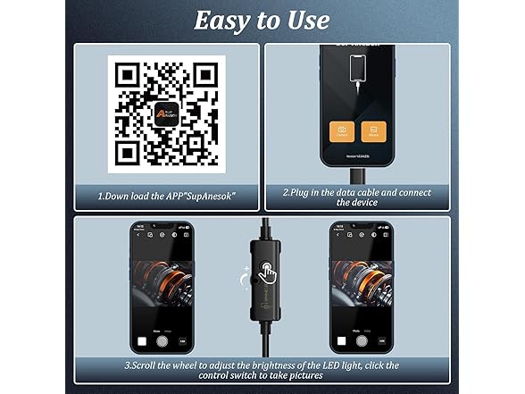 ENNOVOR Endoscope Camera with Light