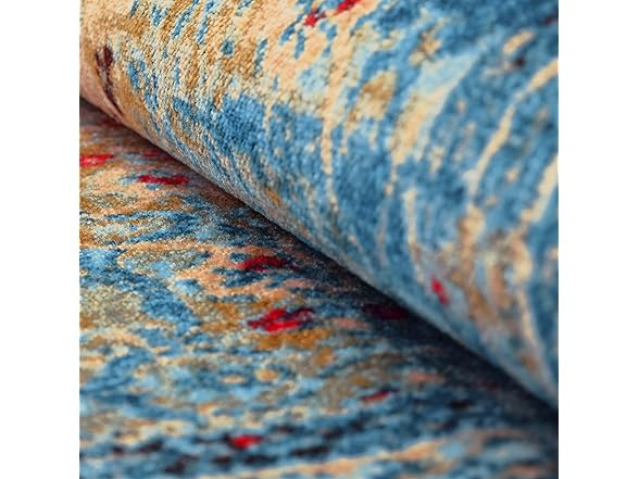 Superior Distressed Medallion Ornamental Border Indoor Area Rug