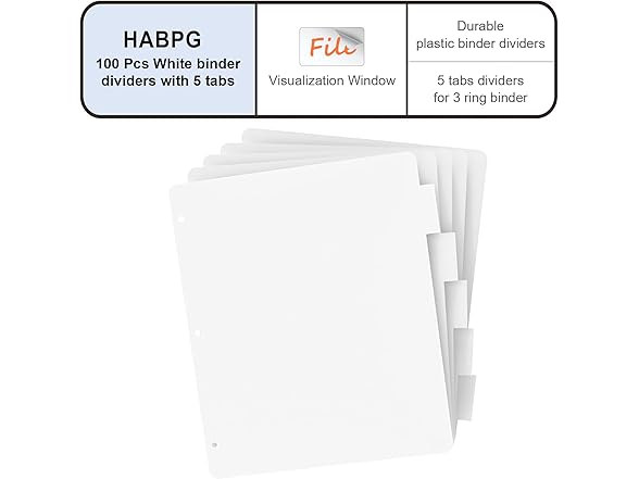 HABGP Dividers for 3 Ring Binder