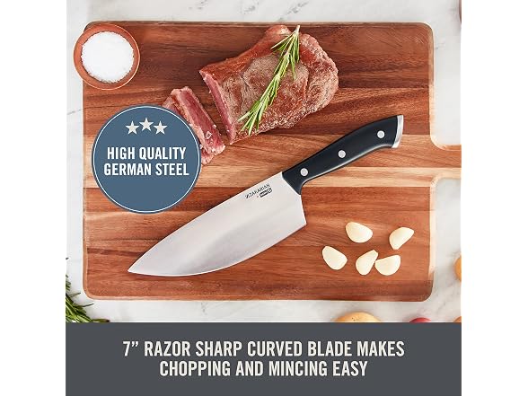 Zakarian by Dash 7" German Steel Rocking Chef Knife
