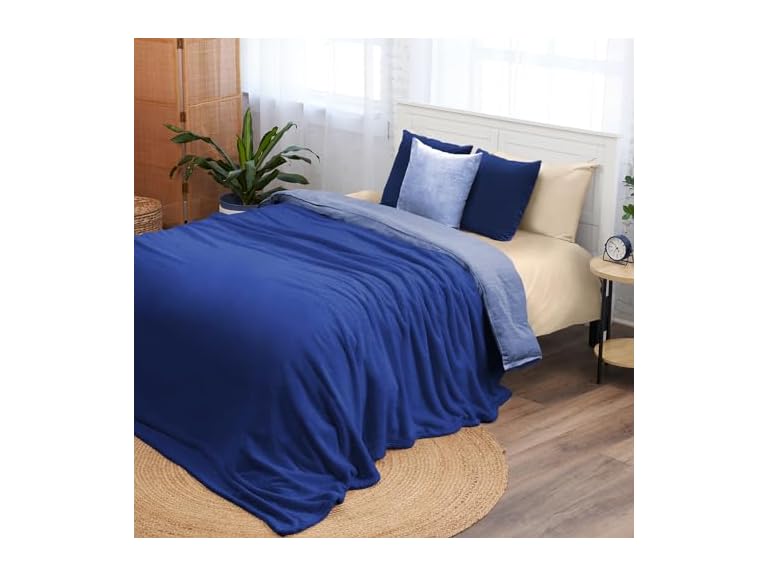 Northwest Ashford Home Cozy Warmwell Blanket Blue