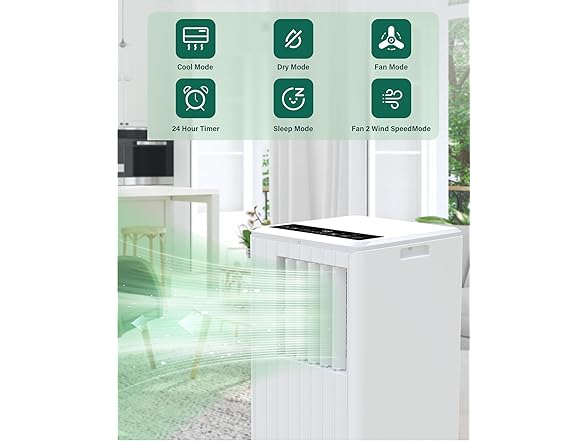 HobbyField 8000 BTU Portable Air Conditioner with Remote
