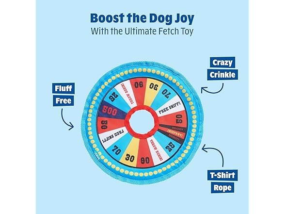 Barkbox Fetch N' Win Wheel Dog Toy | Fluff