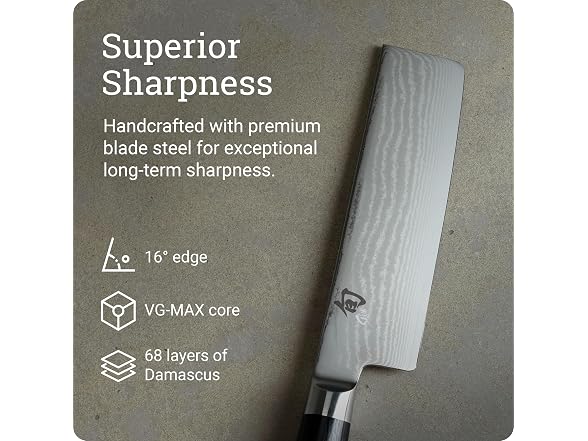 Shun Classic 6.5" Nakiri Knife, Handcrafted Japanese Knife