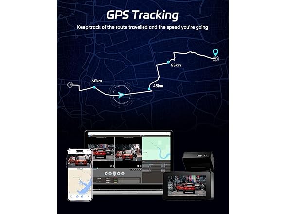 Pelsee P3 4K Dash Cam Front and Rear