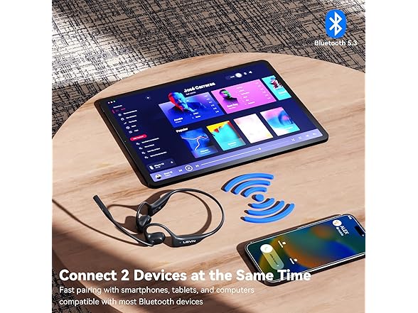 LEVN Open Ear Headphones with Mic