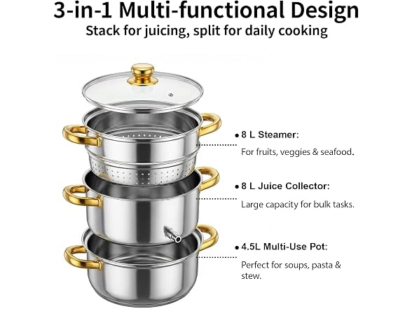 MCY Steam Juicer Extractor 8.5Qt