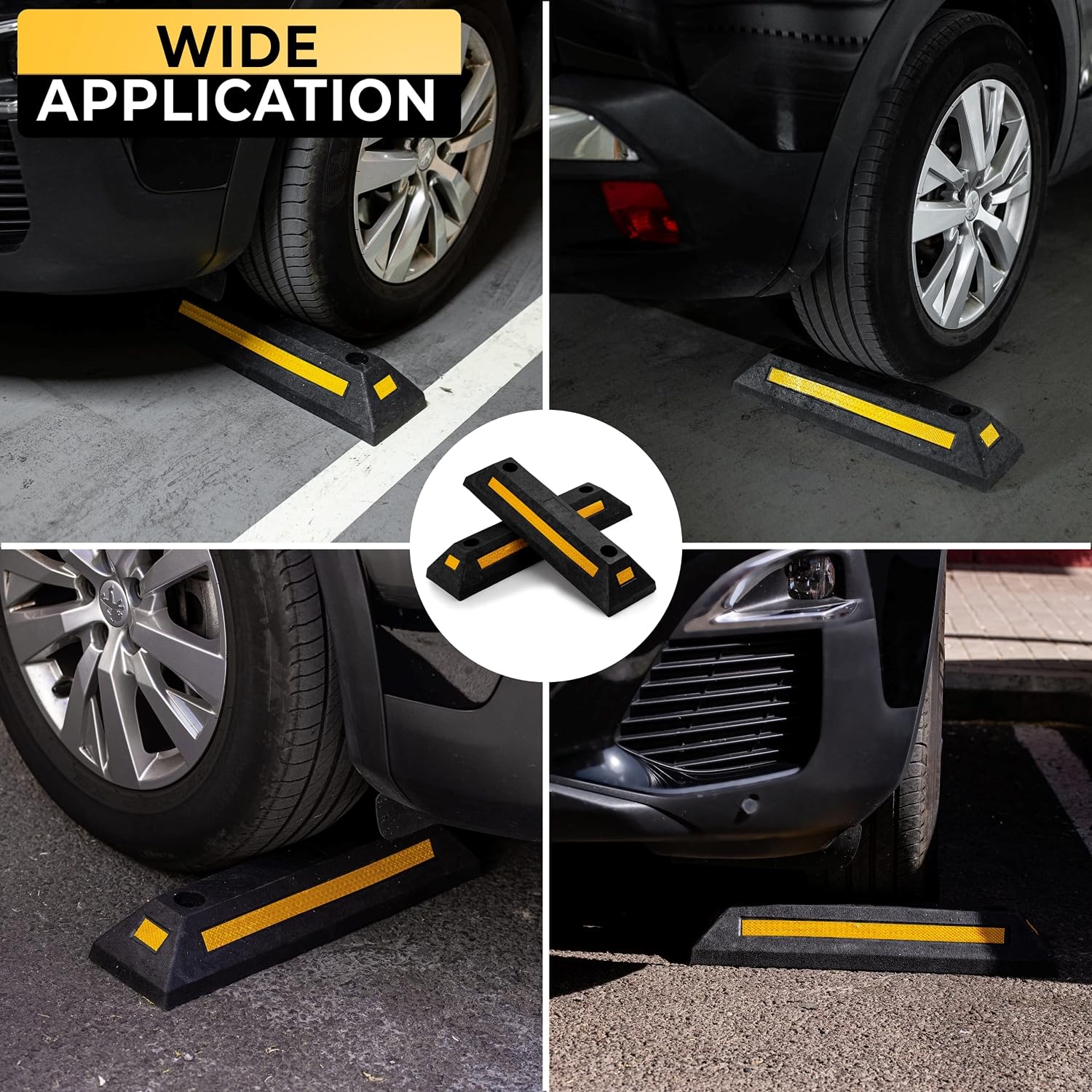 Zone Tech Heavy Duty Rubber Parking Guide - 2 Pcs - Gallery 15
