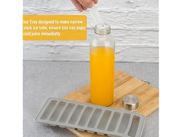 Zukro 18oz Glass Juice Bottles, 6 Pack