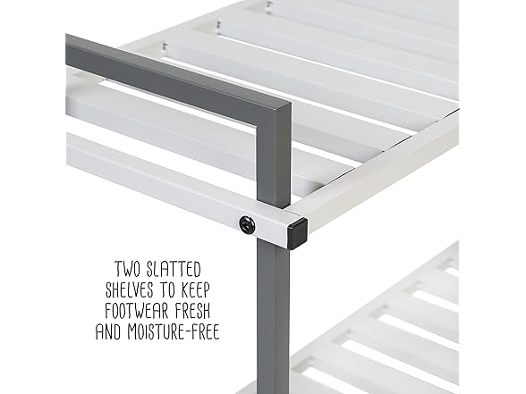 Honey-Can-Do 2-Tier Steel Shoe Rack