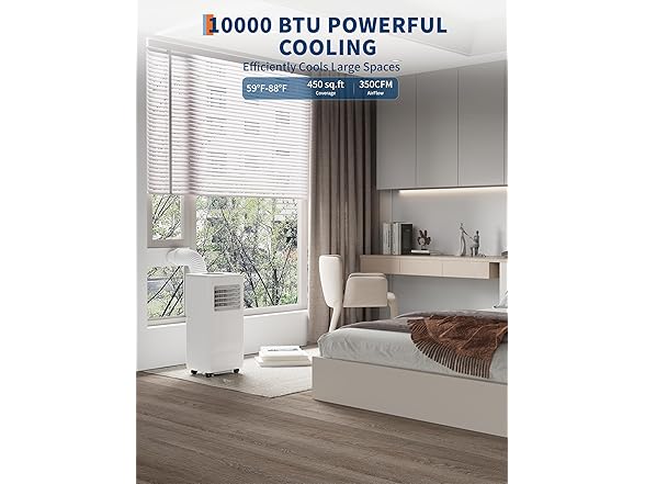 Vossfamul 10,000 BTU 450sqft  Portable AC