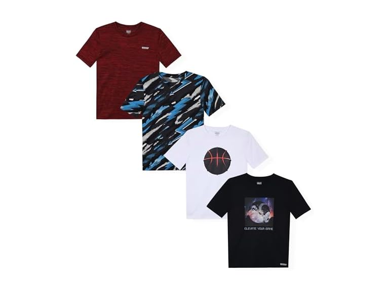 Hind DD-812088MU12/SR 10-12 Hind Boys 4 Pack Tee Shi