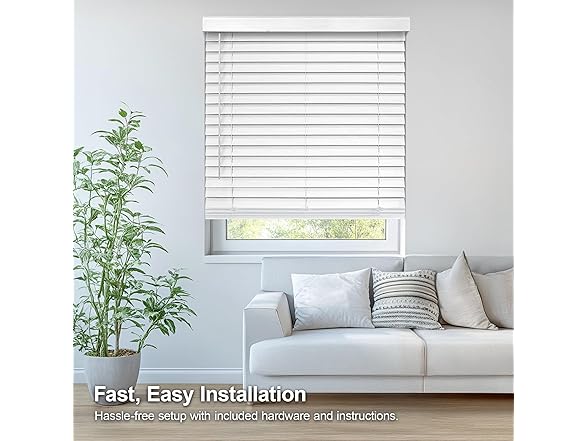 CHICOLOGY Faux Wood Blinds, Window Blinds VARIES