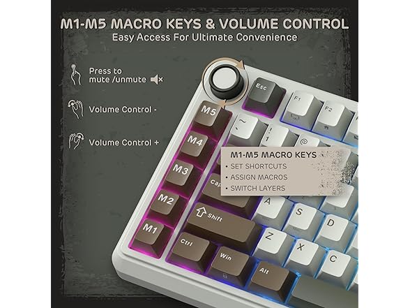 RK L75 Wireless Mechanical Keyboard with Knob