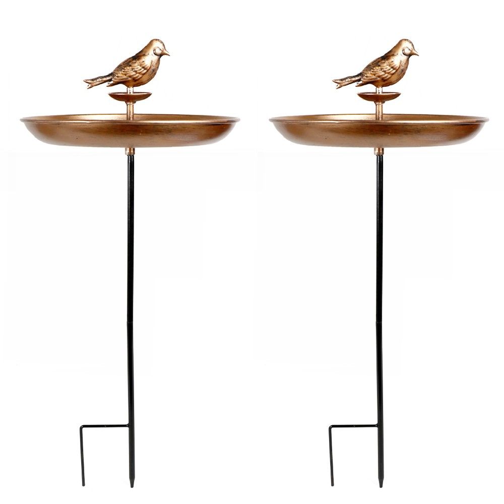 Copper Bird & Butterfly Bird Bath & Water Oasis - Gallery 15