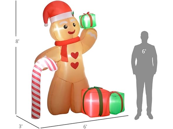 CIGEGE 8ft Gingerbread Man