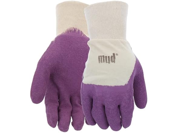 MUD 020DP Latex Grip Garden Gloves, Violet