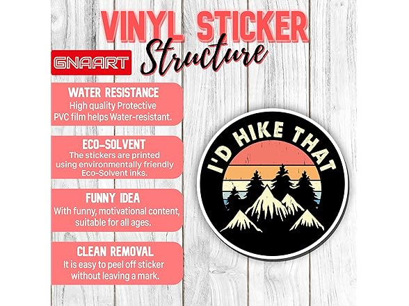 GNAART I'd Hike That ,Nature Stickers