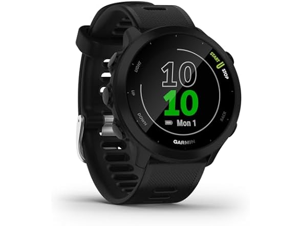 Garmin Forerunner 55 GPS Running Smartwatch, Black (Open Box)