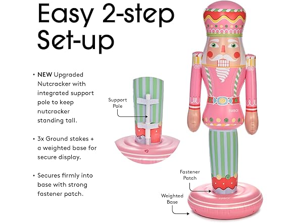 FUNBOY Pink Inflatable Nutcracker – 3.5ft
