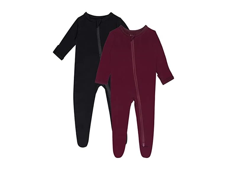 2Pcs Rayon Baby Footed Long Sleeve PJ's