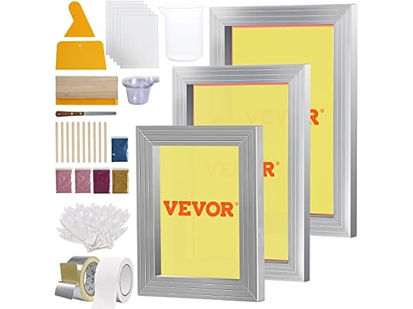 Screen Printing Kit, 3 PCS Aluminum Silk Screen