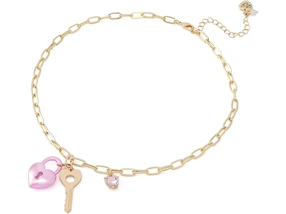 Betsey Johnson Sweetheart Lock Necklace