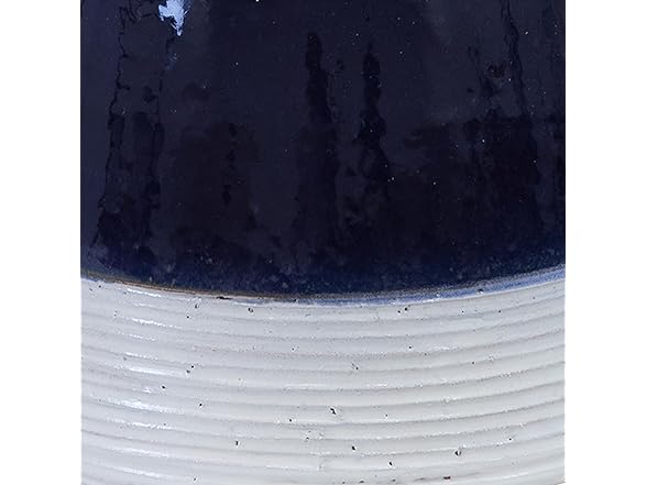 Sunnydaze 21" H Ceramic Bird Bath Midnight Blue