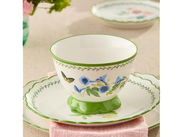 Mirabella Porcelain Footed Ice Cream Dessert Bowls Set of 4