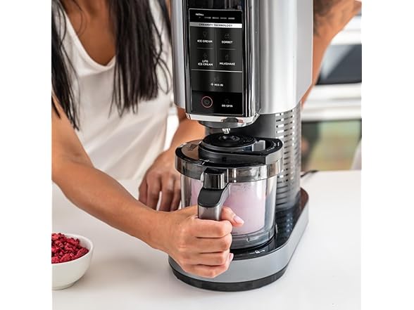 Ninja CREAMi Ice Cream Maker 5 One-Touch Programs with Two 16oz. Pints with Storage Lids NC300 (Open Box)
