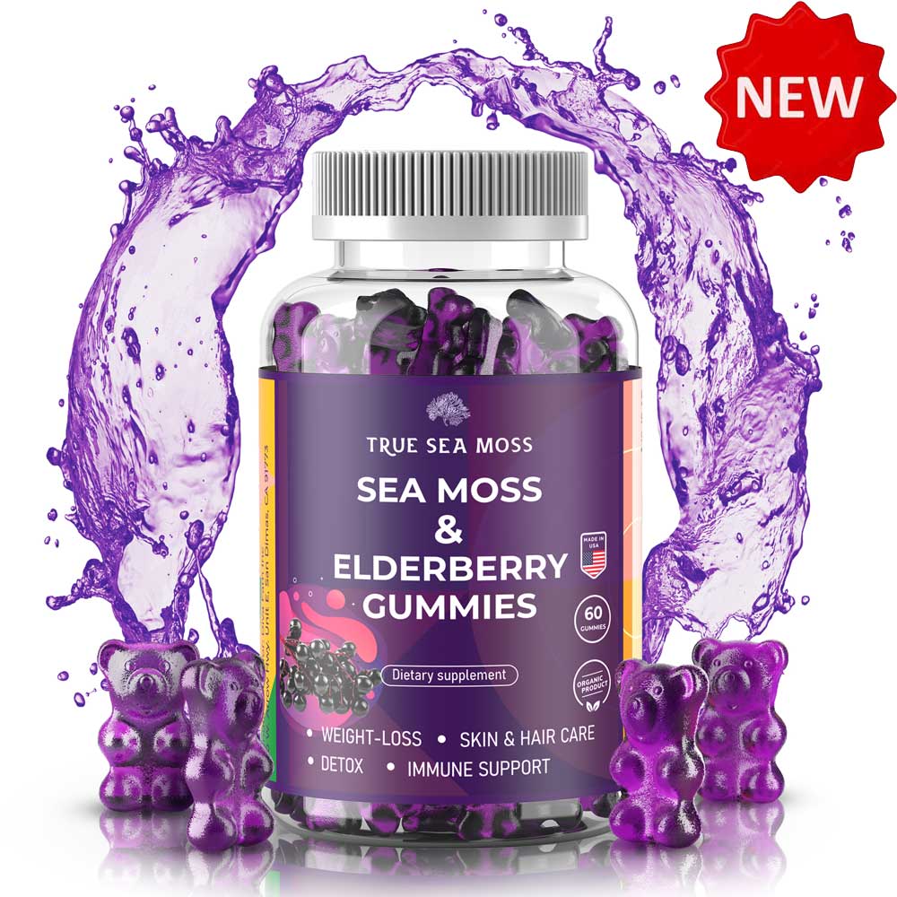 2pk TrueSeaMoss Sea Moss/Elderberry Gummies Combo - Gallery 7