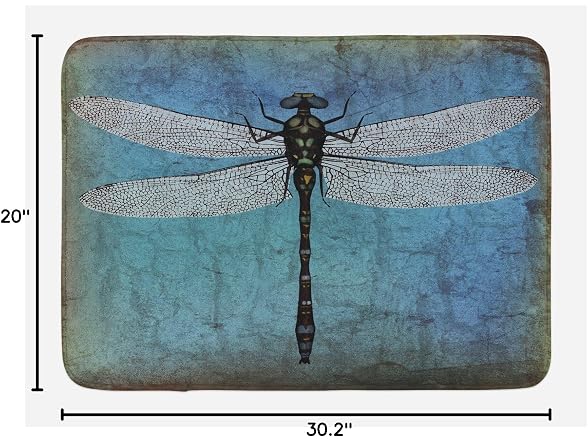 Ambesonne Dragonfly Bath Mat