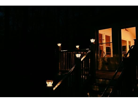 Solar Post Cap Lights 4x4 5x5 6x6 2pk