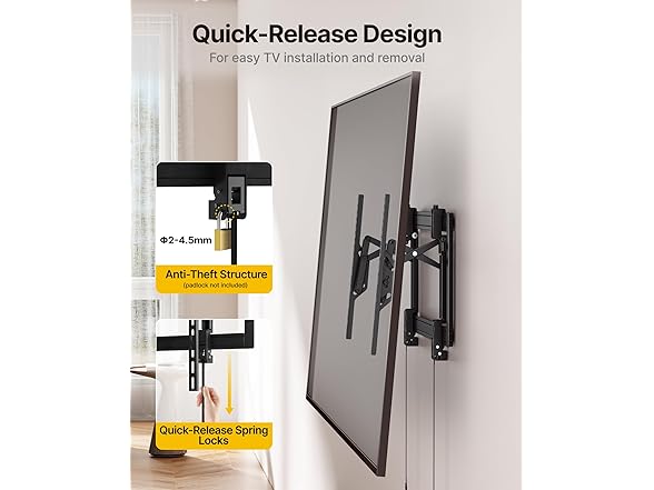 monTEK Heavy Duty Tilting TV Wall Mount | 37-90"