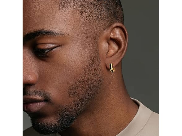 KRKC&CO NS615080 Hoop earrings men