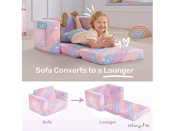 Dream On Me Dream On Me Nestle Kids Sofa in Tie Dye,