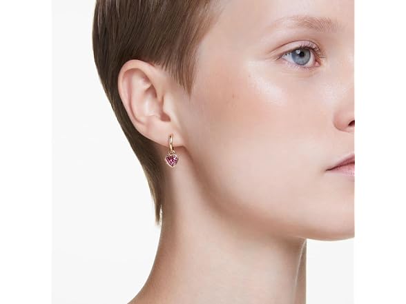 Swarovski Chroma Heart Drop Earrings
