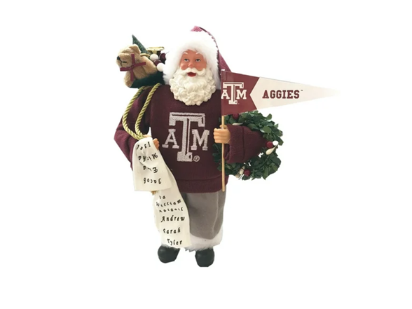 Santa's Workshop Inc 12" Texas A&M Proud Santa