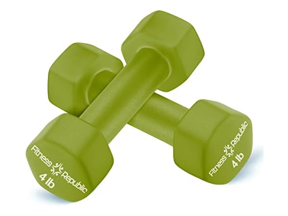 Fitness 4LB Neoprene Dumbbells Set of 2