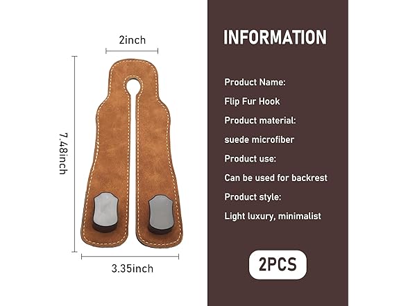 Damwot Car Seat Storage Hooks 2pc