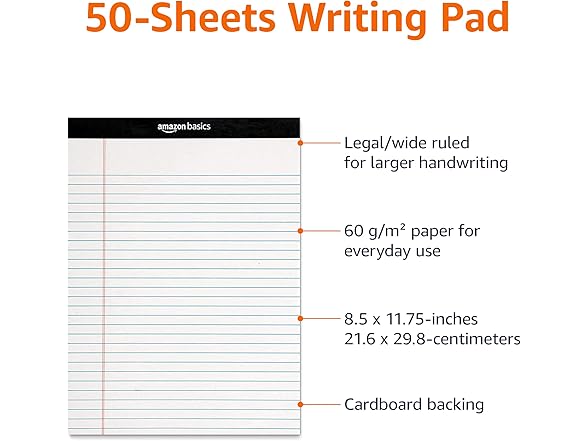  Amazon Basics 50-Sheet Legal Note Pad