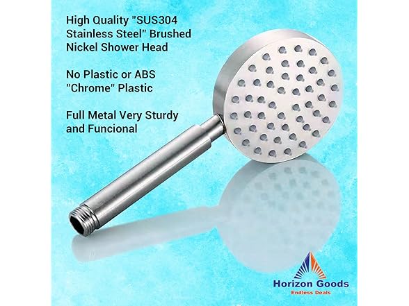 All Metal Shower Head with Hose